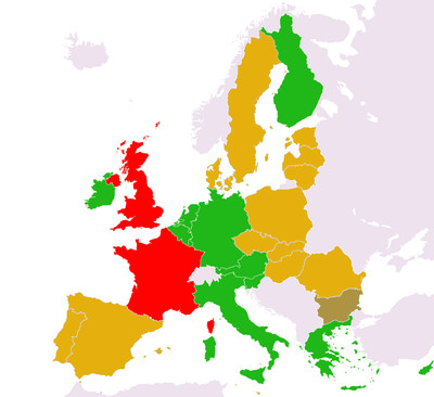 EU member state voting positions on UNGA resolutions
